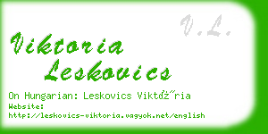 viktoria leskovics business card